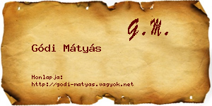 Gódi Mátyás névjegykártya