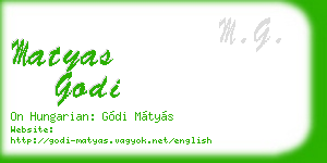 matyas godi business card